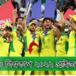 টি ২০ বিশ্বকাপ ২০২২ প্রাইজ মানি ঘোষণা কোন দল কত পাবে